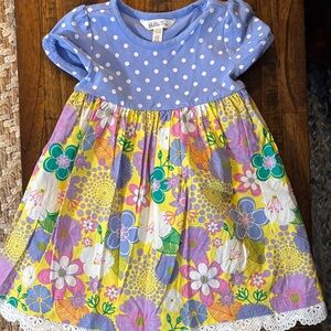Matilda Jane Blue Polka Dot and Floral Dress 18-24m